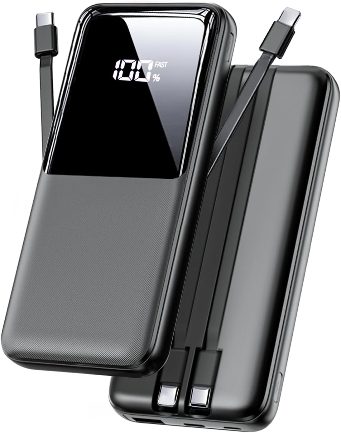 Cargador portátil de batería PB-08 15000 mAh negro