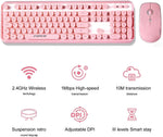 Combo de teclado y mouse inalámbricos, 2.4GHz, receptor USB.