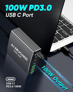 Estación de carga USB C, de 190 W, 7 puertos PD 3.0, Almucher.
