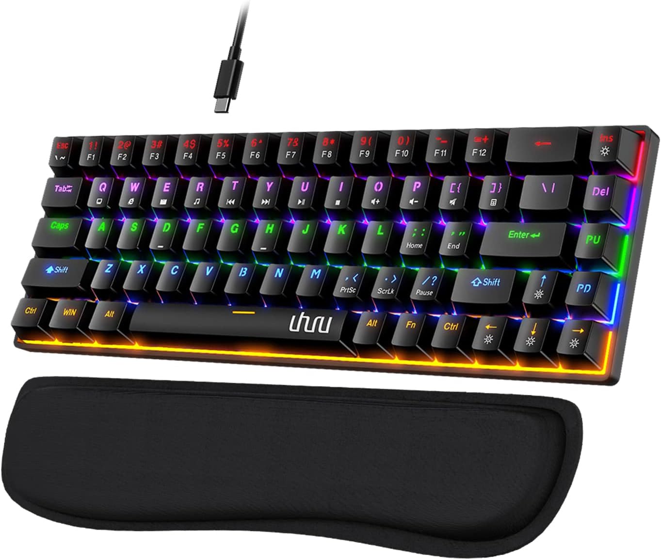 UHURU Teclado mecánico para juegos, UMK-100 con cable.