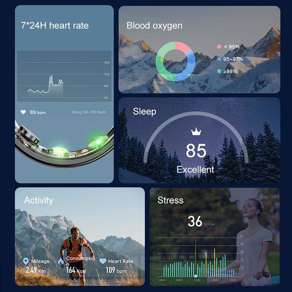 Anillo inteligente rastreador deportivo #9