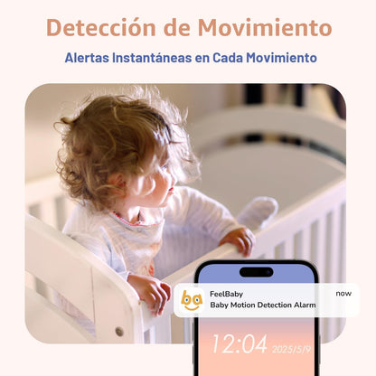 Cámara y Monitor con audio para bebes, Jeeber VB816PRO, Night Vision