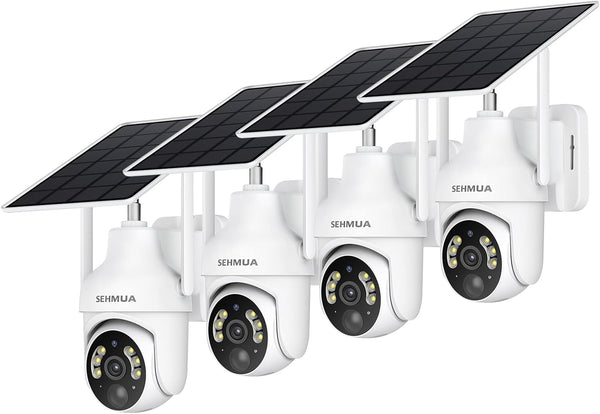 Cámaras de seguridad solares 2K para exteriores, Sehmua RBX-S73