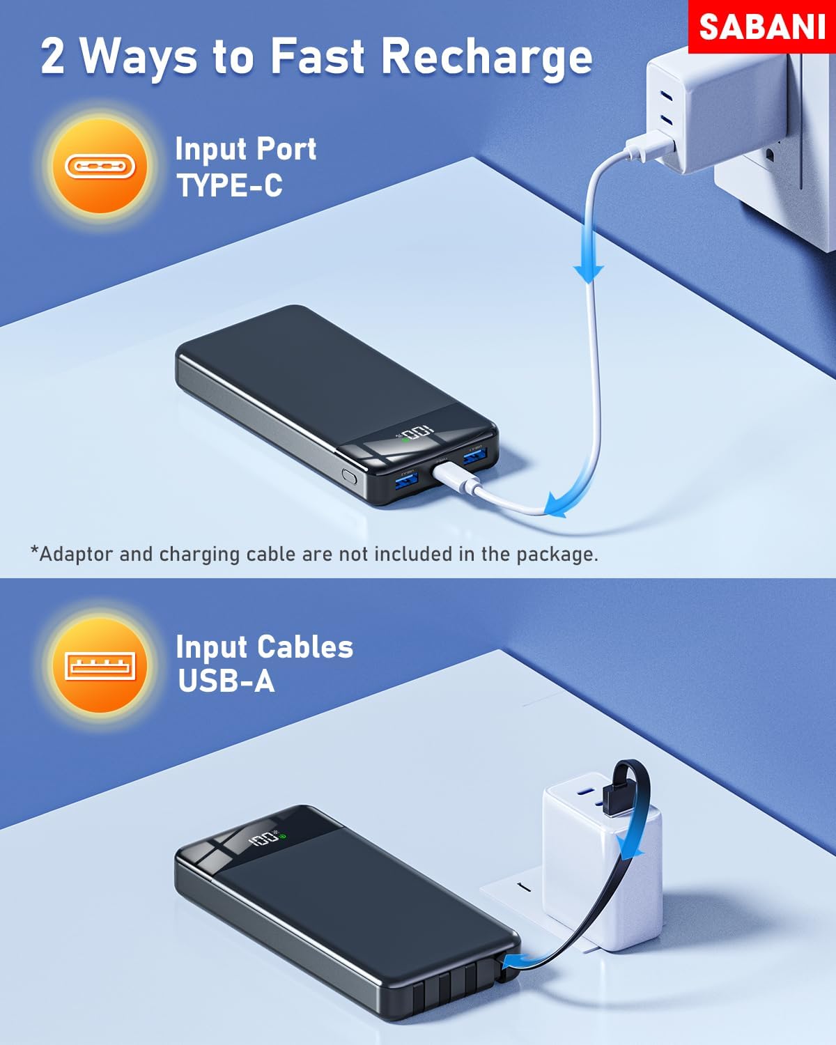 Cargador portátil SABANI de 35 000 mAh (USADO)