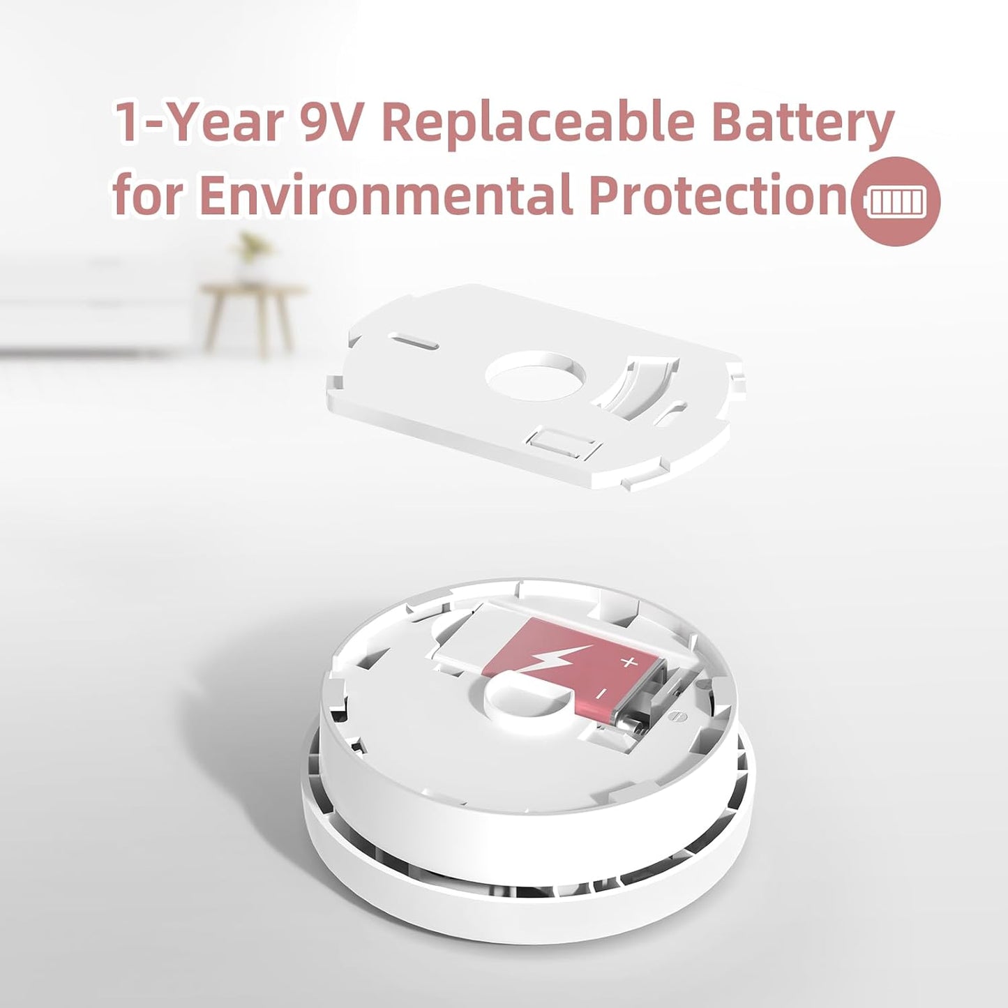 Detectores de humo, tecnología fotoeléctrica, 12 pcs, Putogesafe ZA206.