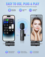 Micrófonos inalámbricos 3 en 1 para iPhone Android (USADO)
