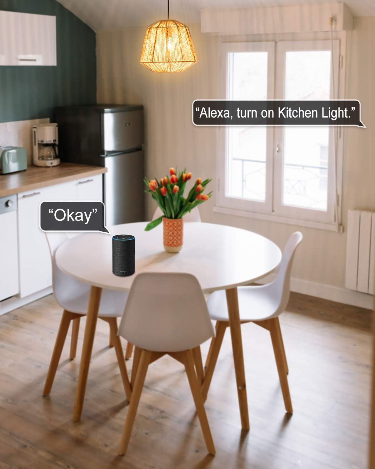 Bombillas inteligentes, AL Abovelights, compatible con Alexa,(9 W).