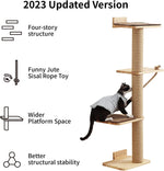 Rascador de pared para gatos FUKUMARU, de yute y madera de caucho.