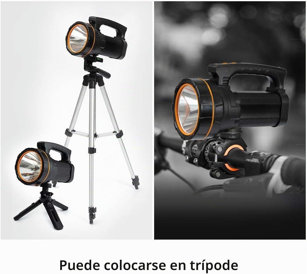 Linterna led GEPROSMA de alta potencia con luz lateral y correa de mano — vista 6