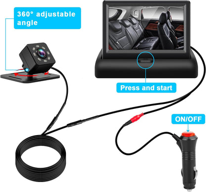 Pantalla de coche para bebés, 4.3" amplia visión de asiento trasero.
