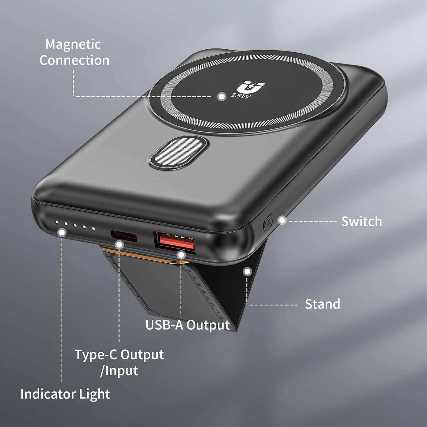 Powerbank magnético 10000 mAh carga rápida (USADO)