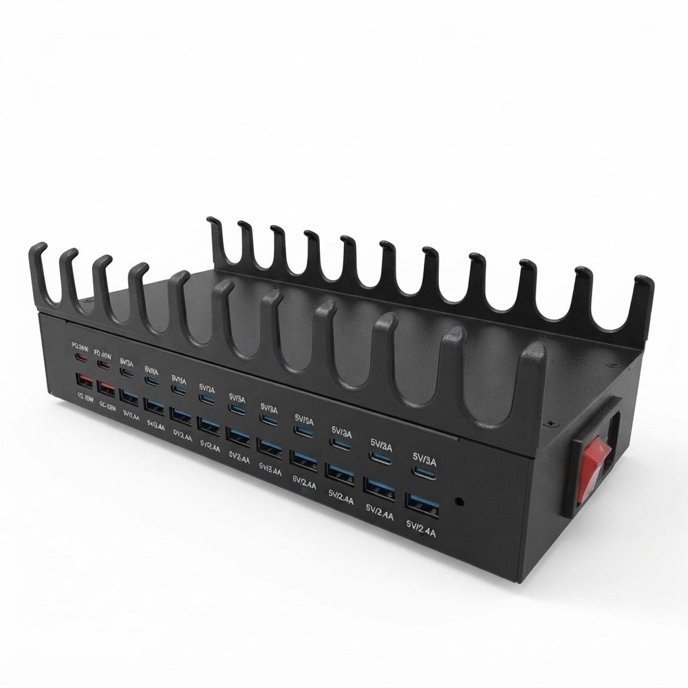 Estación de carga USB 380W 24 Puertos múltiples dispositivos