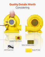 Soplador De Inflable De 680 W Y 750 W VEVOR (USADO)