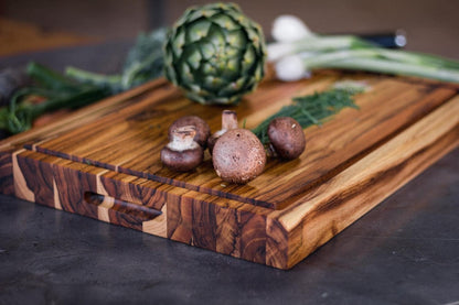 Tabla de madera de Teca para picar, cortar y servir, 3BROS.