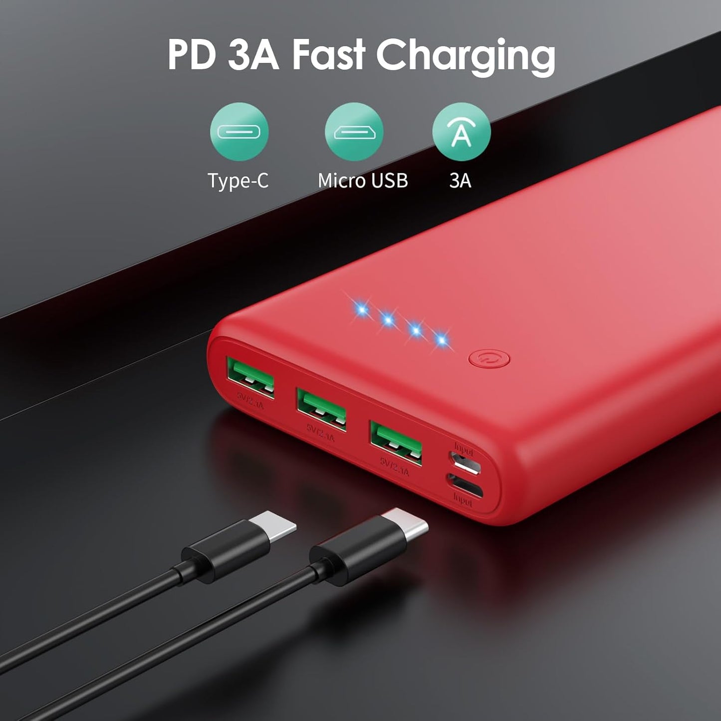 Cargador portátil de 33800 mAh alta velocidad