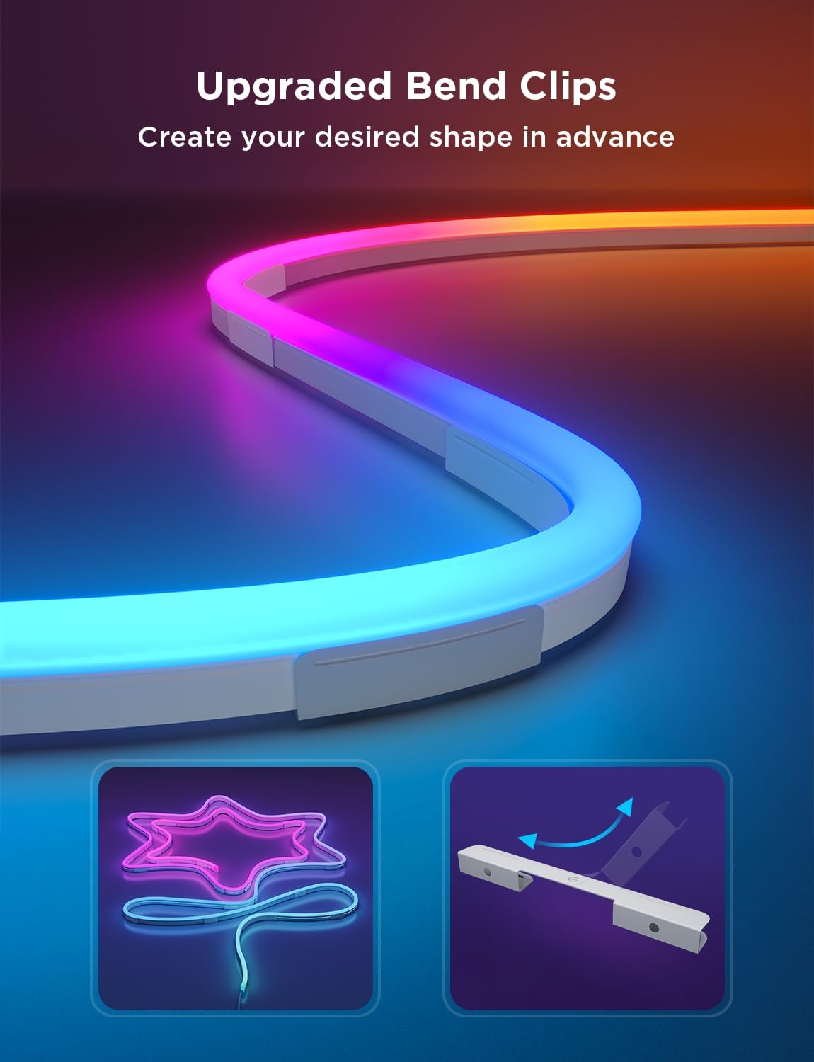 Luces de neón, LED Smart, Govee, Rope light 2, cable negro.