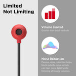 Auriculares intrauditivos, micrófono y volumen limitado para niños.