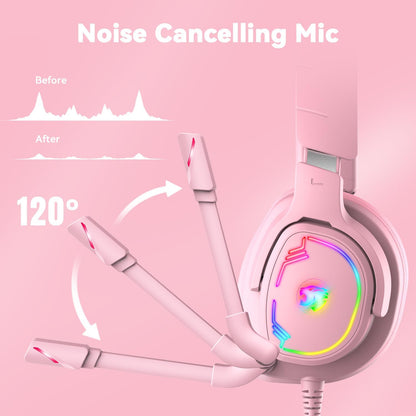 Auriculares para juegos Jimonyer, con micrófono luces RGB, con cable.