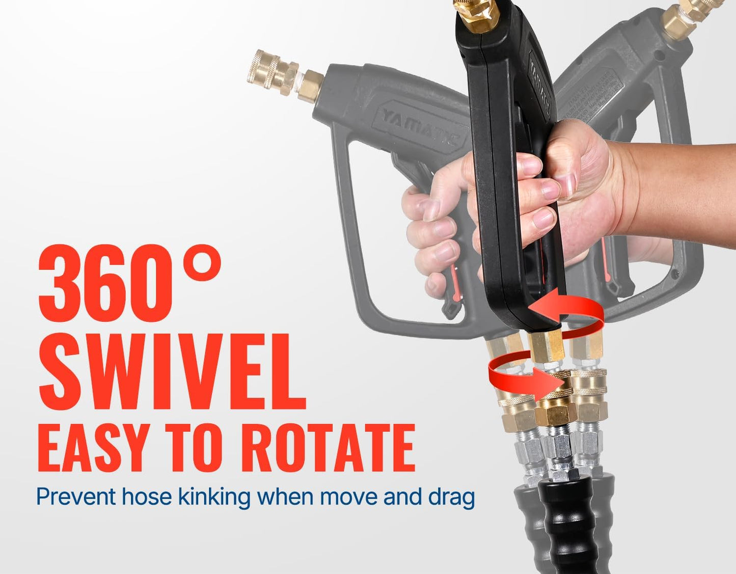 Kit de pistola y manguera para lavadora a presión, 3/8, 25FT.