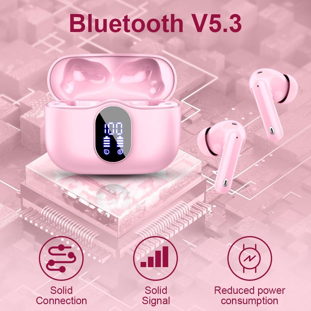 Auriculares Inalámbricos Btootos A90 Bluetooth rosa