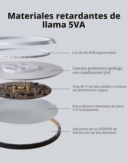 Plafón Inteligente Govee RGBIC LED 12 Pulg 2400LM WiFi