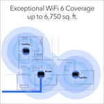 Sistema Mesh Tribanda, WiFi 6, Netgear MK83/100NAS, 6750FT.