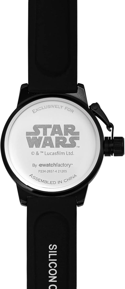 Reloj analógico, cuarzo, correa caucho, protector corona, Star Wars.