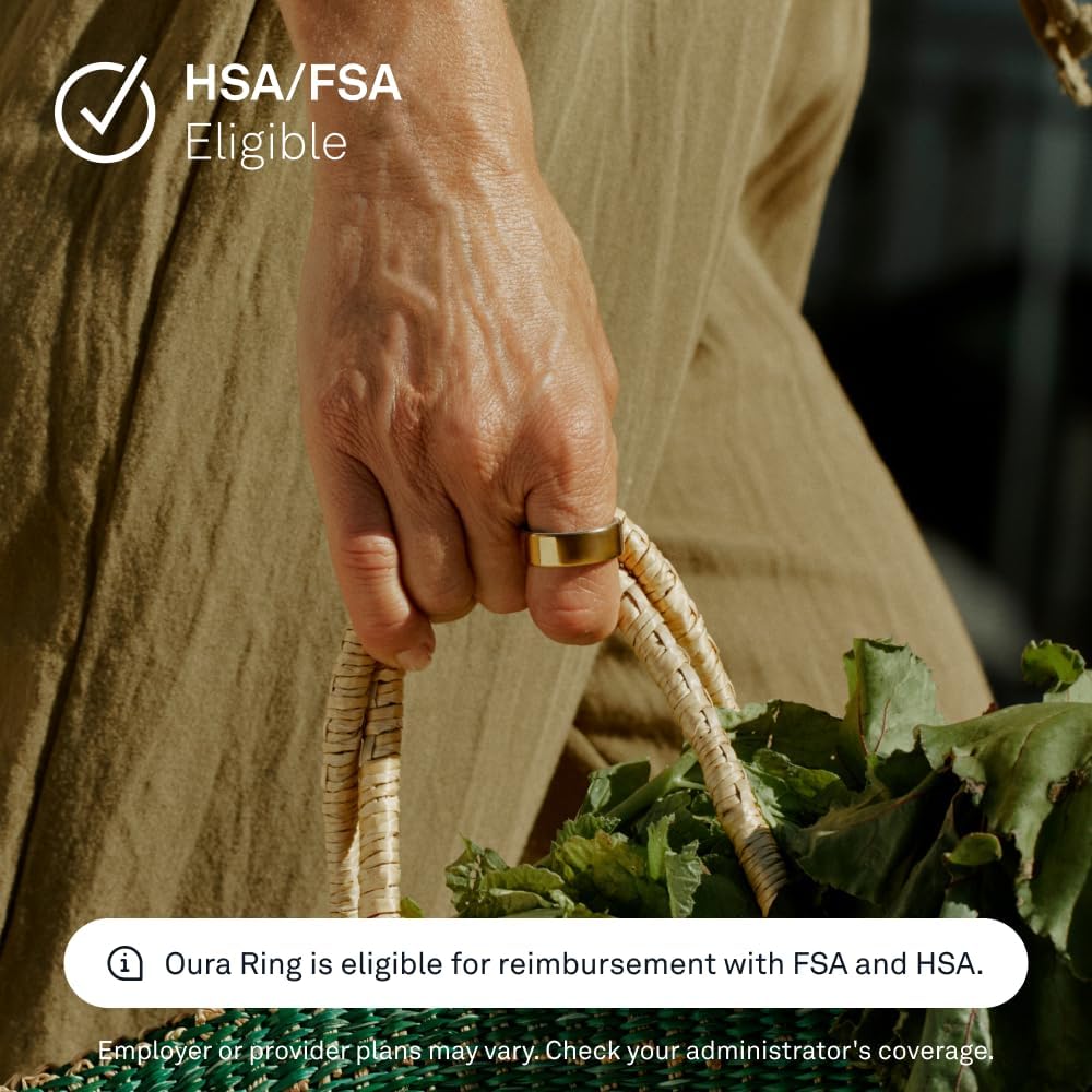 Oura Ring 4 - Dorado Talla 11 Anillo inteligente (USADO)