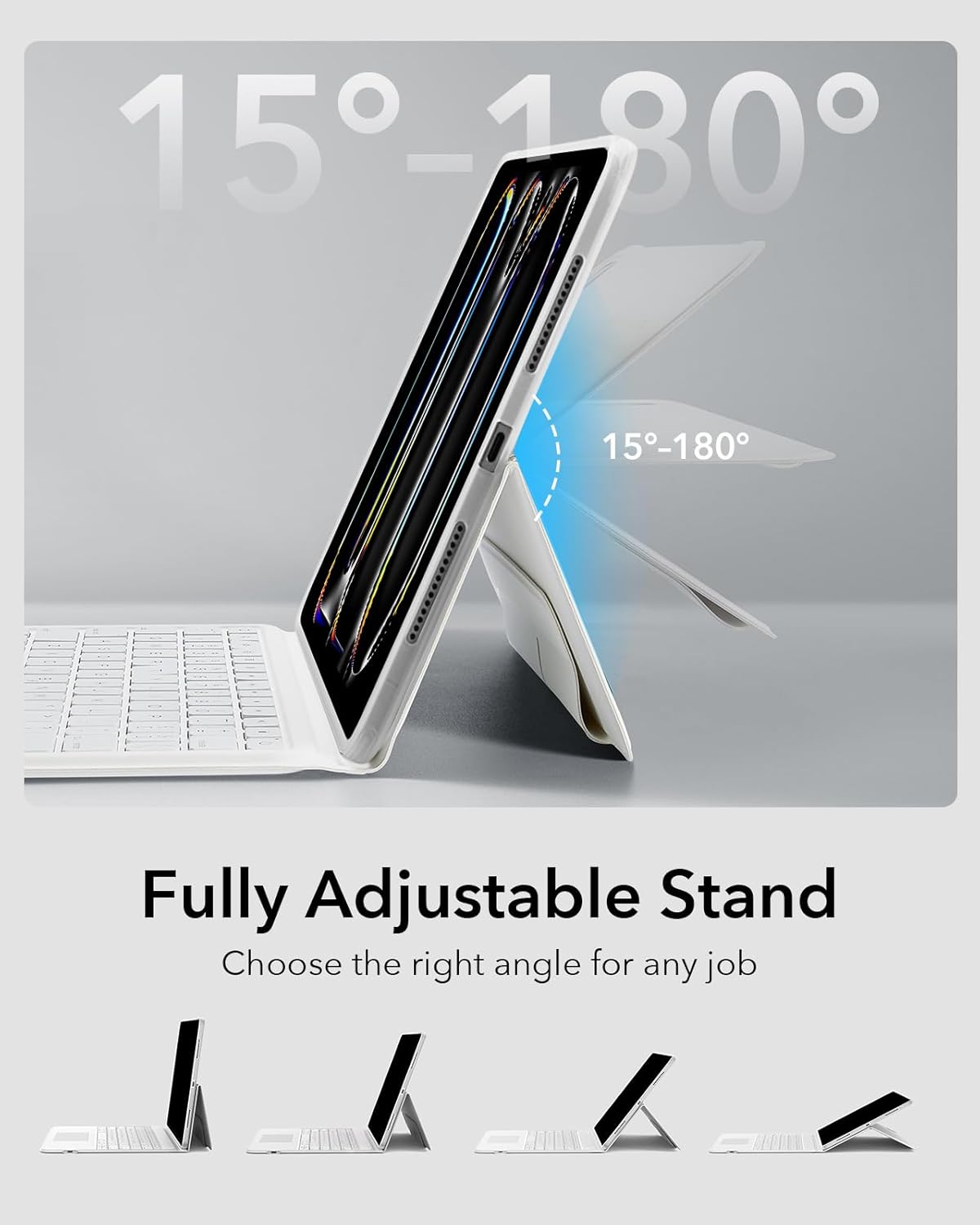 Funda para iPad Pro de 11", teclado (M4, 2024),magnético desmontable.