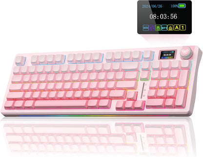 AULA S98 Pro Teclado Mecánico Inalámbrico Con Pantalla y Perilla