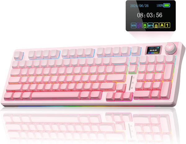 AULA S98 Pro Teclado Mecánico Inalámbrico Con Pantalla y Perilla