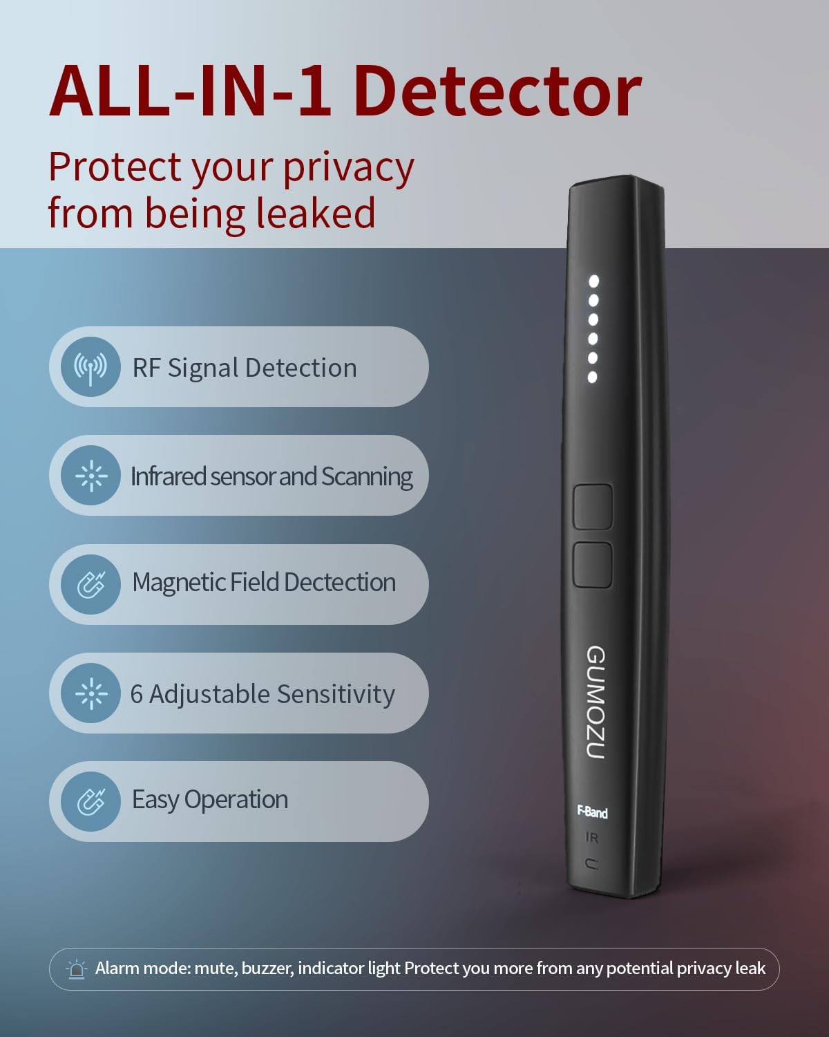 Detectores de cámaras ocultos GUMOZU G9 Pro