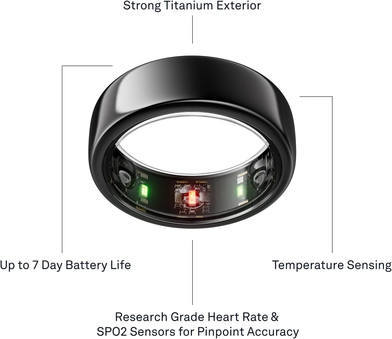 Oura Horizon - Negro Talla 10 Gen 3