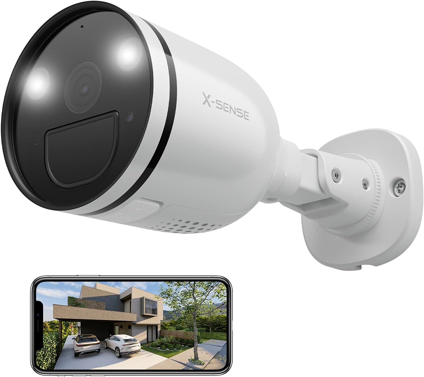 Cámara de seguridad X-Sense 2K/4MP para exteriores.