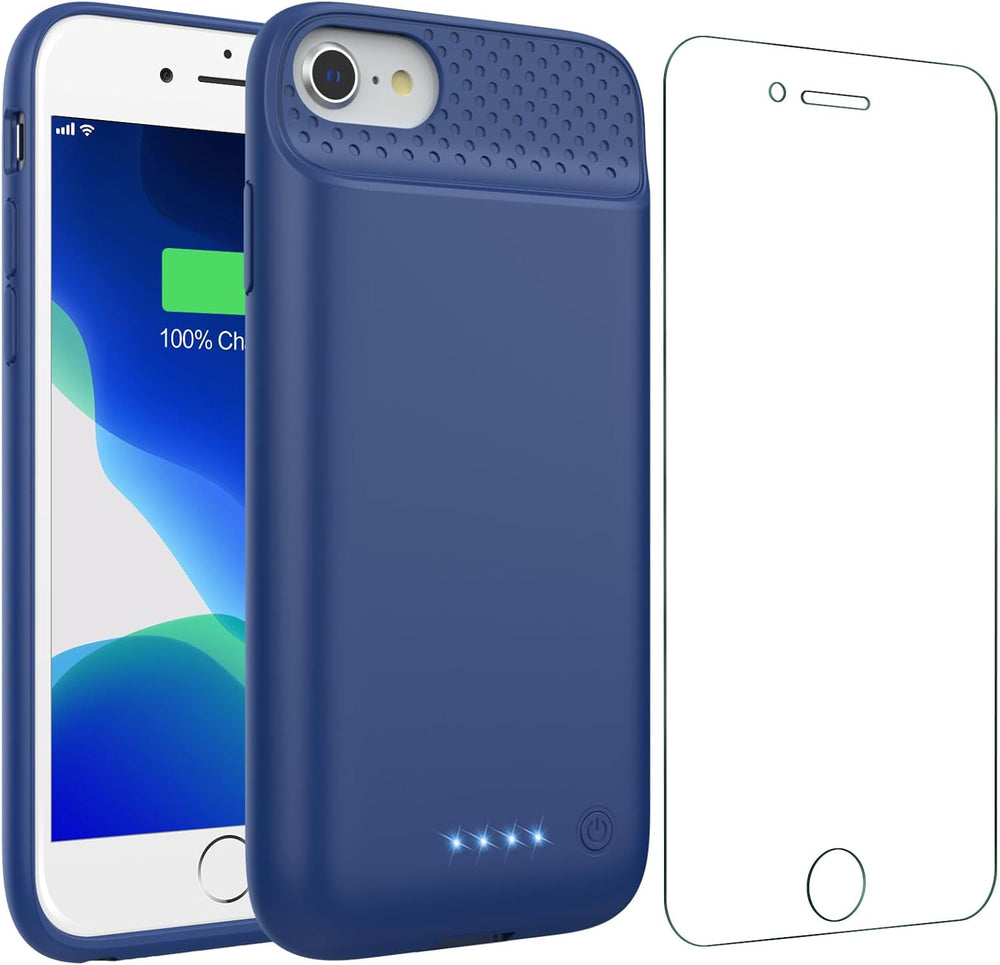 Carcasa Bateria 7000 mAh iPhone 6/7/8/SE Azul
