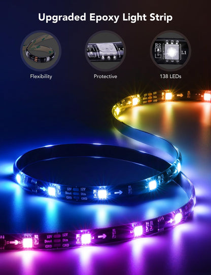 Retroiluminación LED para TV Govee H6169, RGBIC inteligente 70-80"