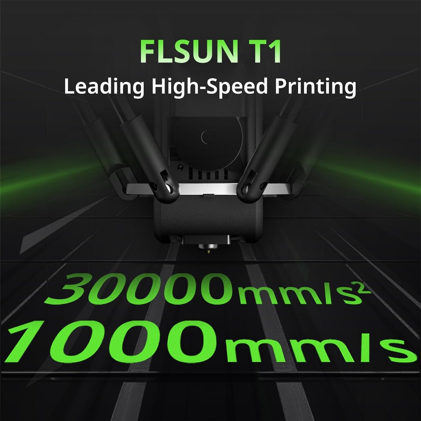 Impresora 3D Flsun T1, de alta velocidad de 1000 mm/s, 30,000r/min.
