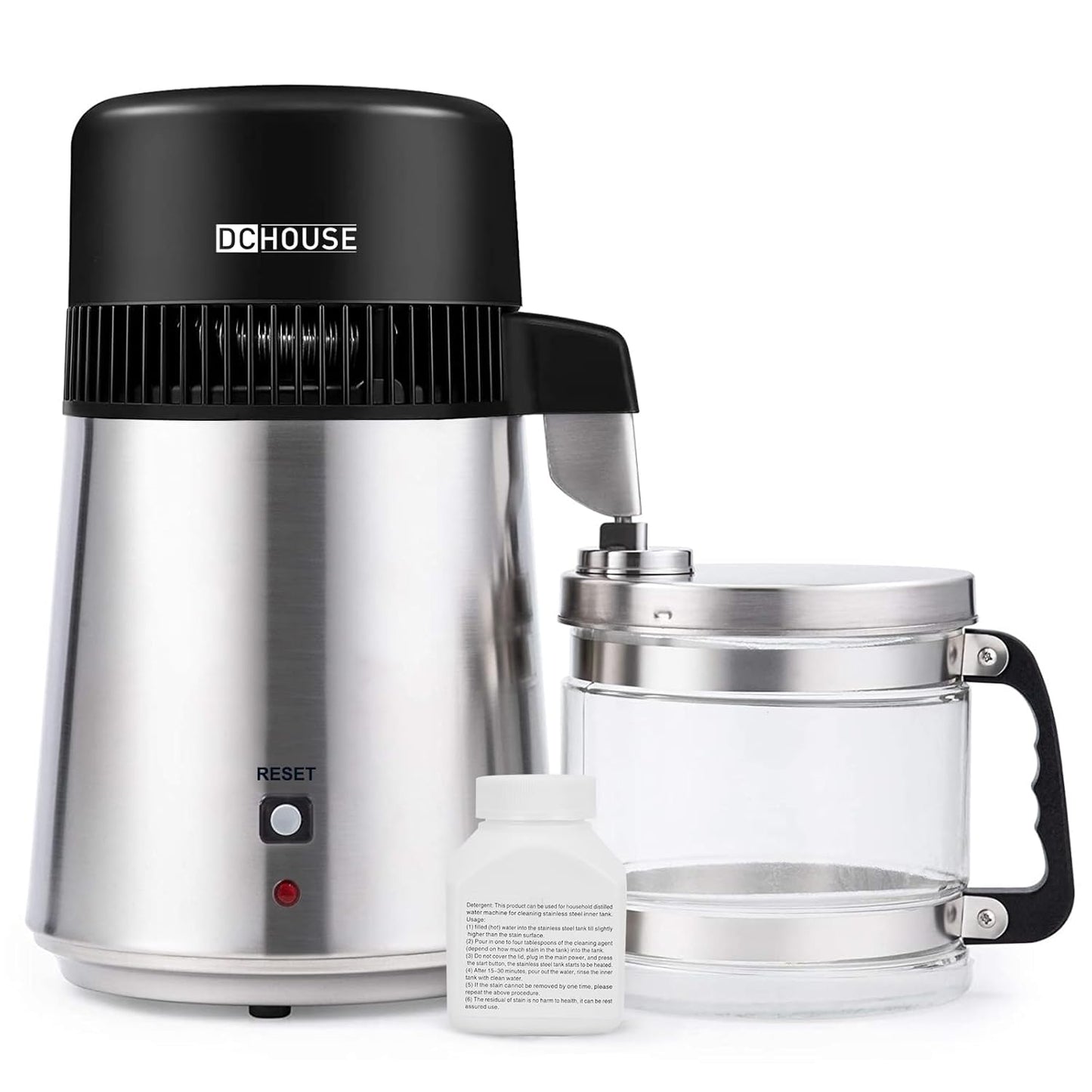 DC HOUSE, Destilador de agua, acero inoxidable, 1GAL. (USADO)