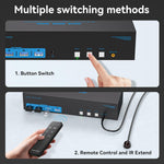 Conmutadores KVM, para triple monitor, 4 Puertos USB 3.0.