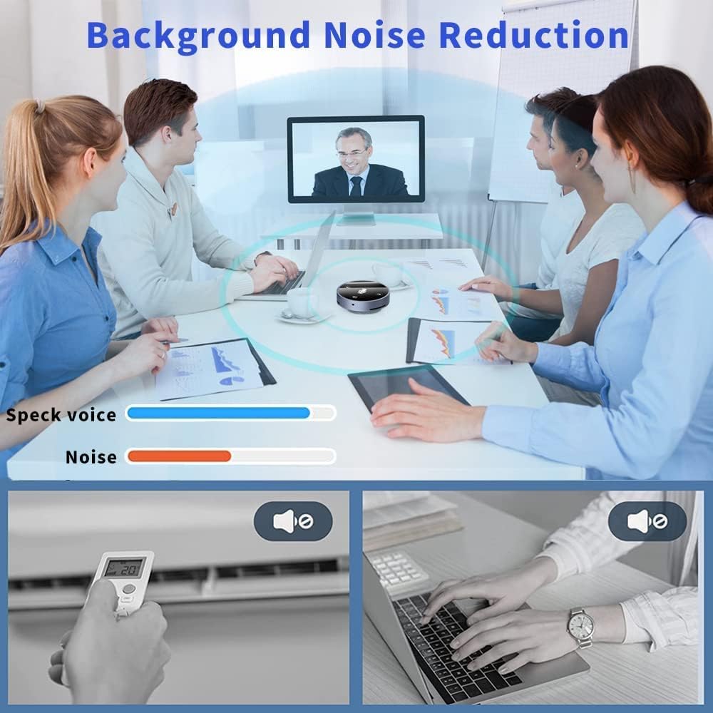 Altavoz de conferencia y micrófono para computadora, 360°.