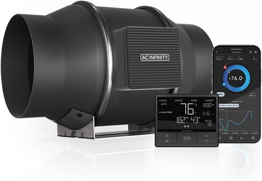 Ventilador para salas de cultivo hidroponicas, conducto 6".(USADO)