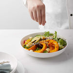 Platos de porcelana fina 32 Oz 5 pza Pasta Sopa Blanco