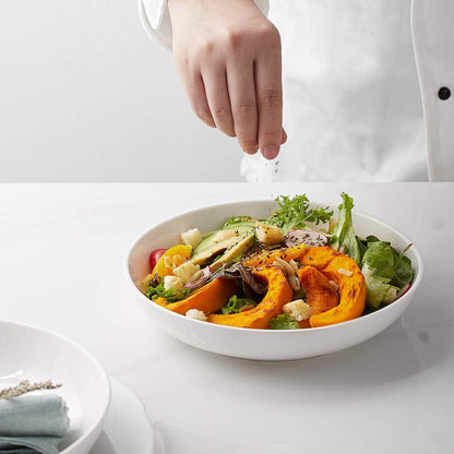 Platos de porcelana fina 32 Oz 5 pza Pasta Sopa Blanco