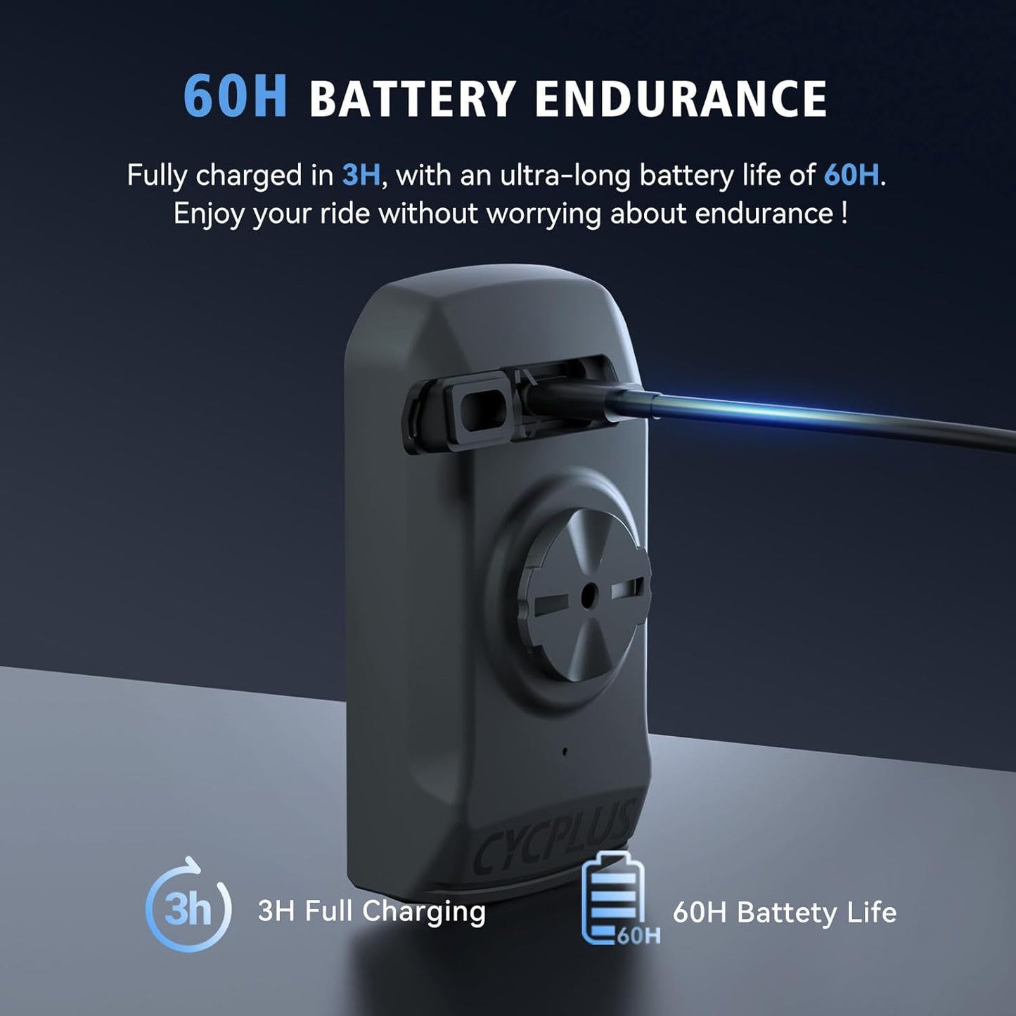 CYCPLUS Computadora de bicicleta, GPS, inalámbrico, ANT multifuncion.