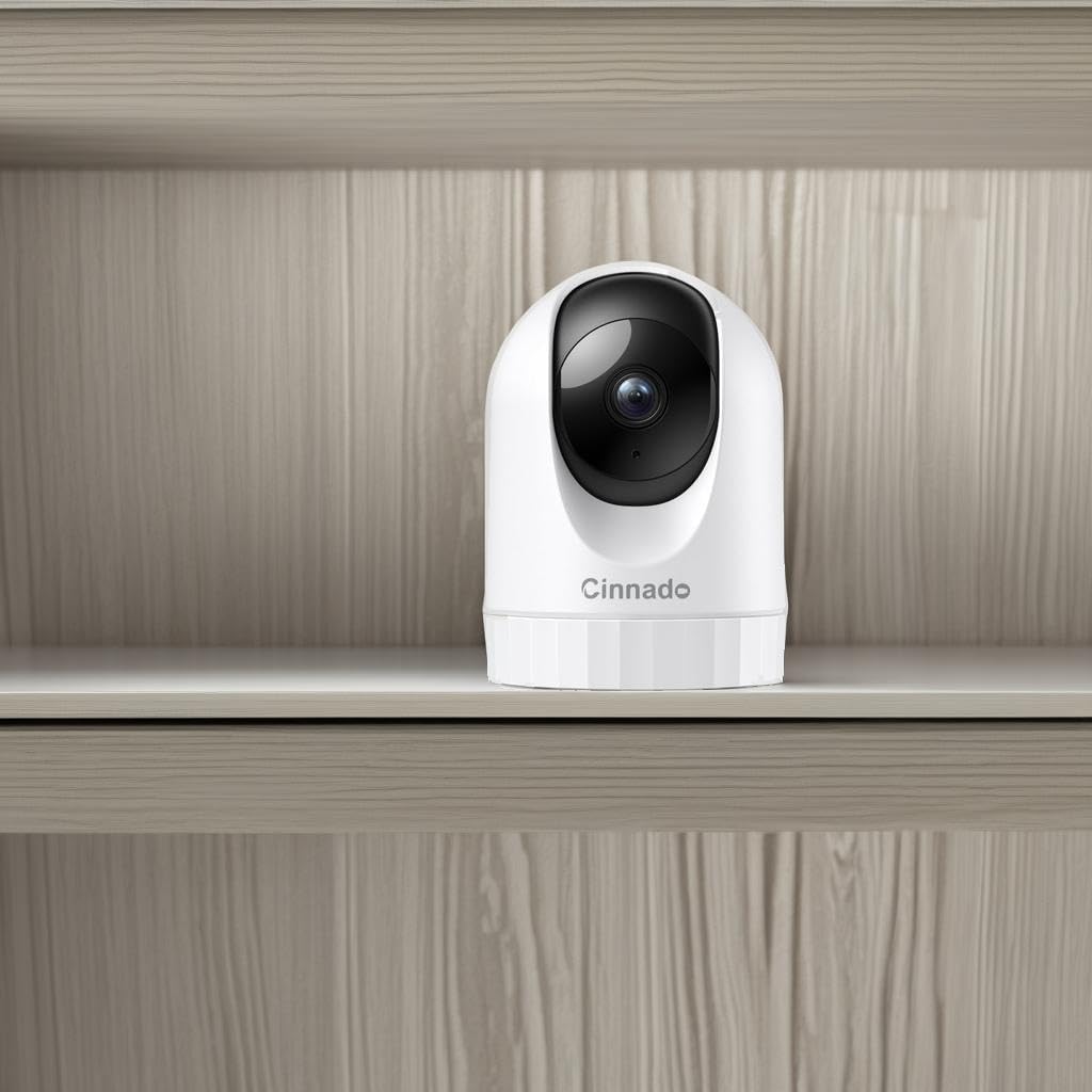 Cámara de seguridad para interiores, 2 K, 360°, WiFi para seguridad del hogar, Cinnado