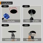 Downlights LED de 6 pulgadas, 16 W, color RGB, blanco cálido (DETALLE)