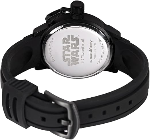 Reloj analógico, cuarzo, correa caucho, protector corona, Star Wars.