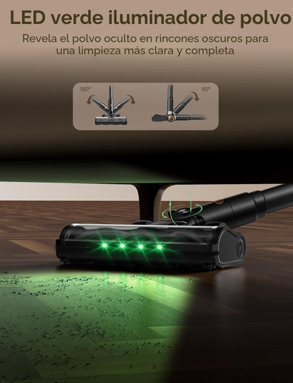 Aspiradora inalámbrica Oxvac R7F, Recargable, con succión potente 600W