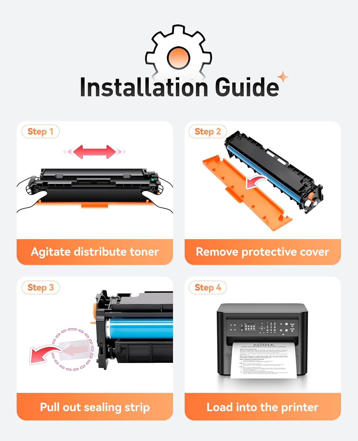 Cartucho de tóner de alto rendimiento , 055H, 4 Pack, Colores.
