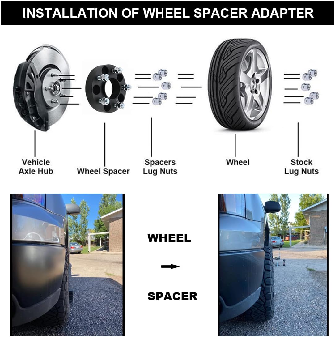 VLAOSCHI Espaciadores de rueda centrales forjados